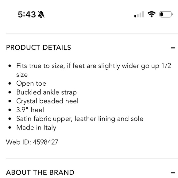 Sophia Webster Rosalind Black Satin with Crystal Heel - Picture 4 of 4